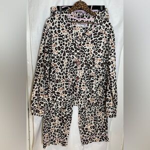 Leopard Print Cotton Pajamas, medium, PJ Salvage.